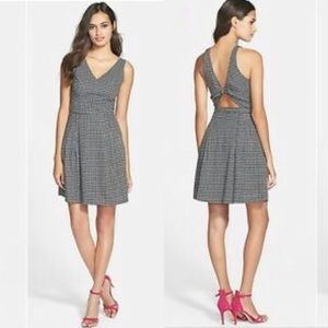 JOIE Black NEILAH CUTOUTBACK Printed Cotton Dress